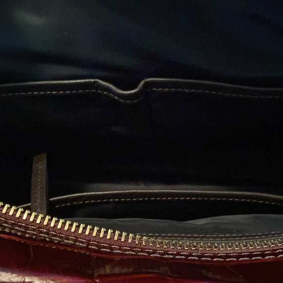 Cole Haan Merlot Italian leather satchel - Picture 5 of 8
